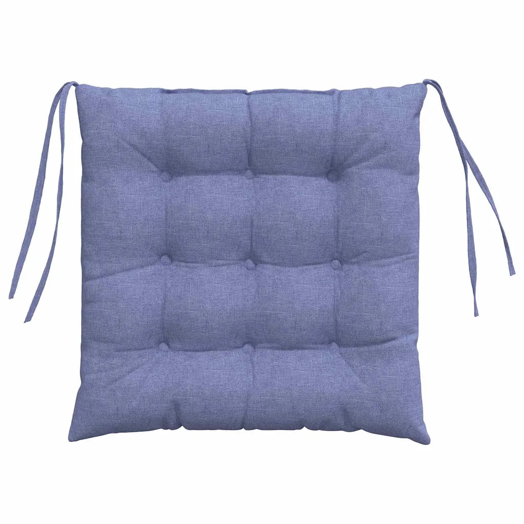 Cuscini per Seduta 4 pcs Blu jeans 40 x 40 x 6 cm Tessuto