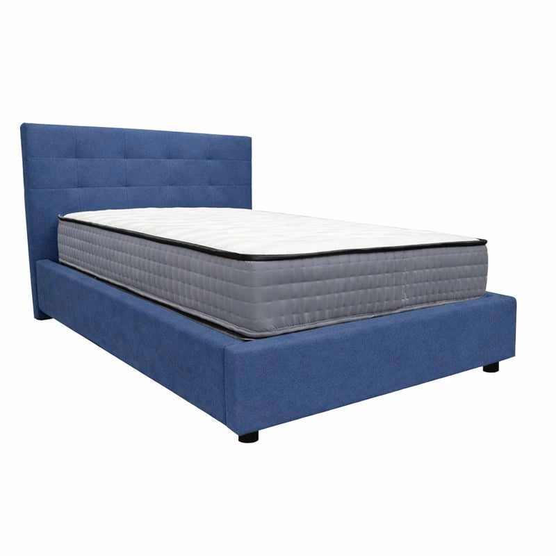 Letto contenitore piazza e mezza 120x190 cm con rete ortopedica a doghe, tessuto Enjoy, made in Italy - 57 Pacific