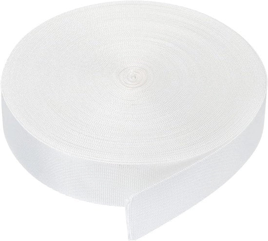 Nastro nylon piatto 1 pollice 20 metri bianco per riparazioni DIY zaini portabagagli attrezzi da lavoro