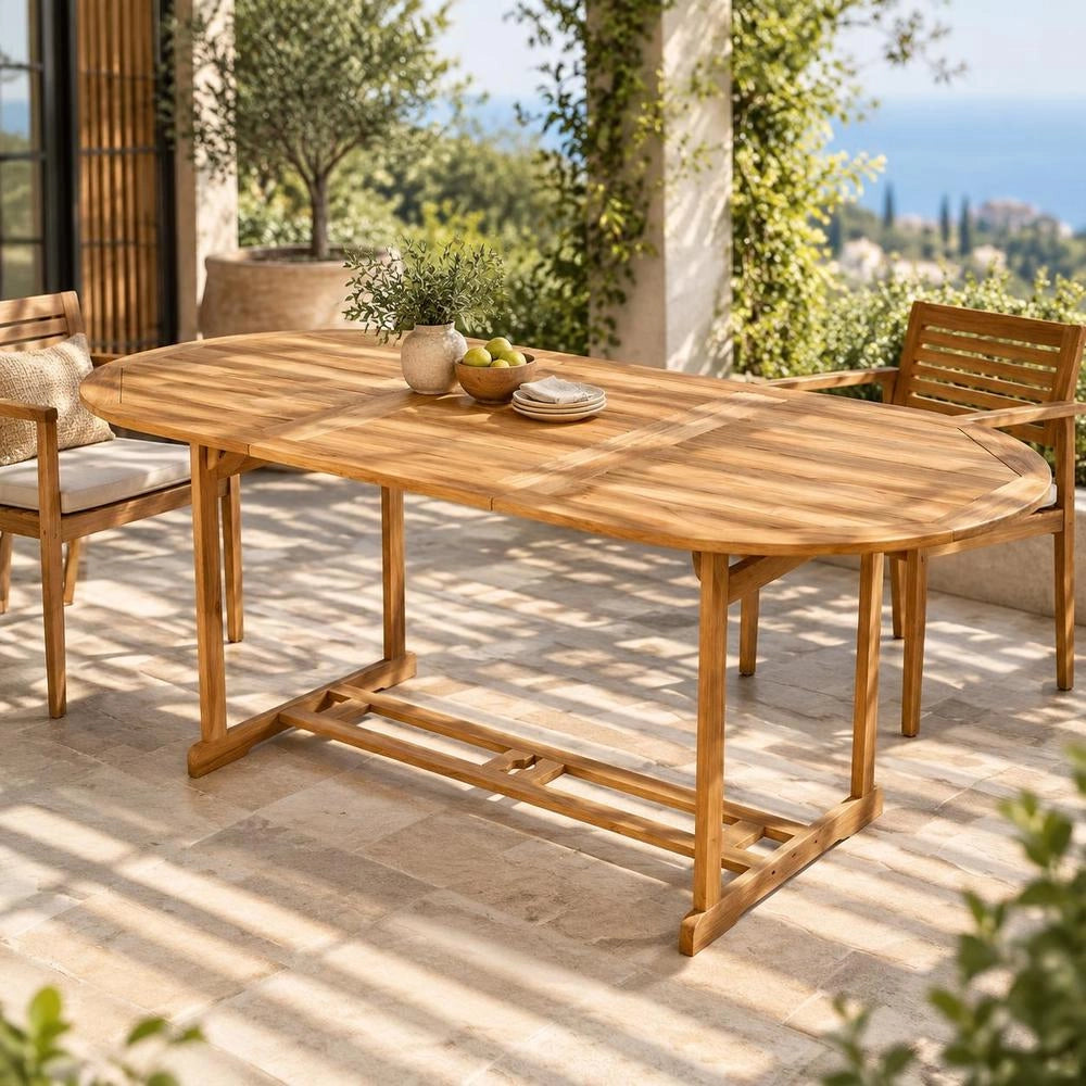 Garden Table 180x90x75 Cm Solid Teak Wood