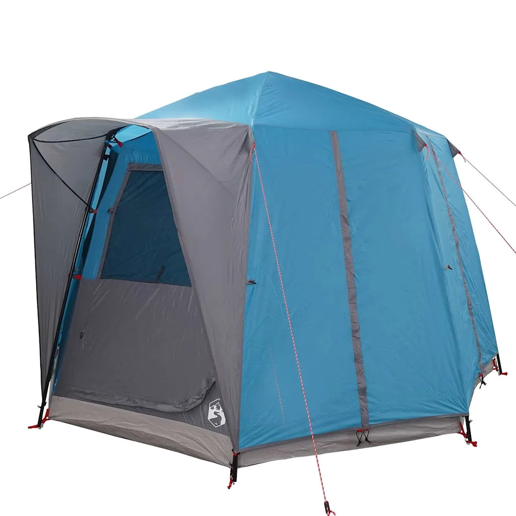 Tenda a cubo per 3 Persone-Tenda da campeggio Blu e Grigio 320 x 320 x 203 cm