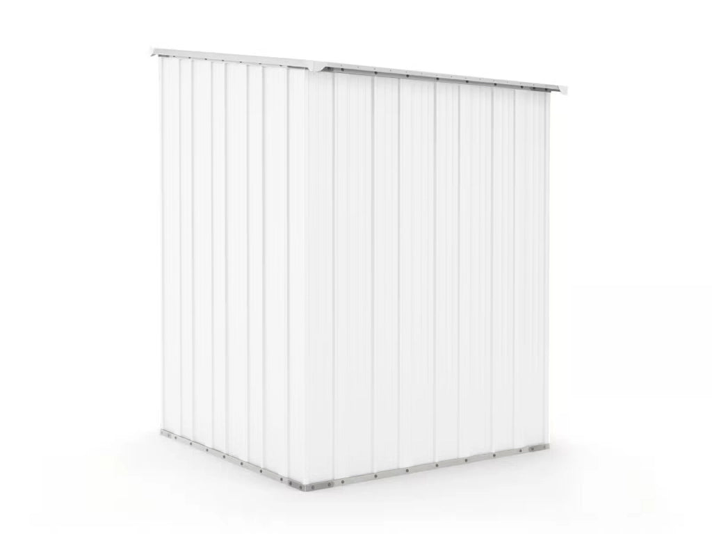 Box in Acciaio Zincato Casetta da Giardino in Lamiera 1.55 x 1.75 m x h2.02 m - 60 KG – 2.71 mq - colore bianco