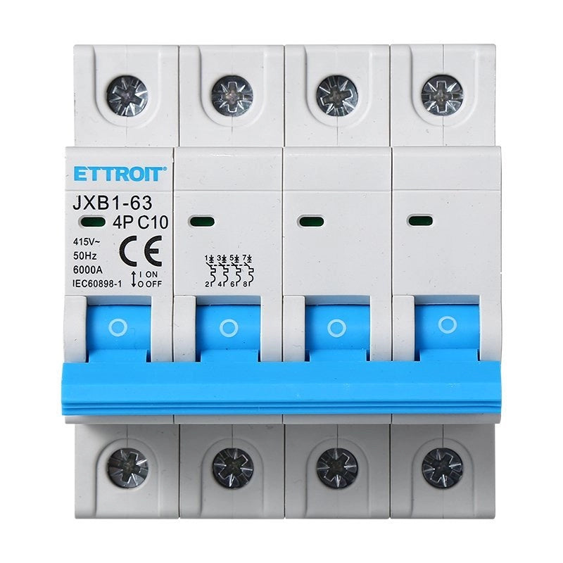 Interruttore Magnetotermico Automatico 4P 10A 6000A 220V 380V Salvavita Stotz Occupa 4 Moduli DIN