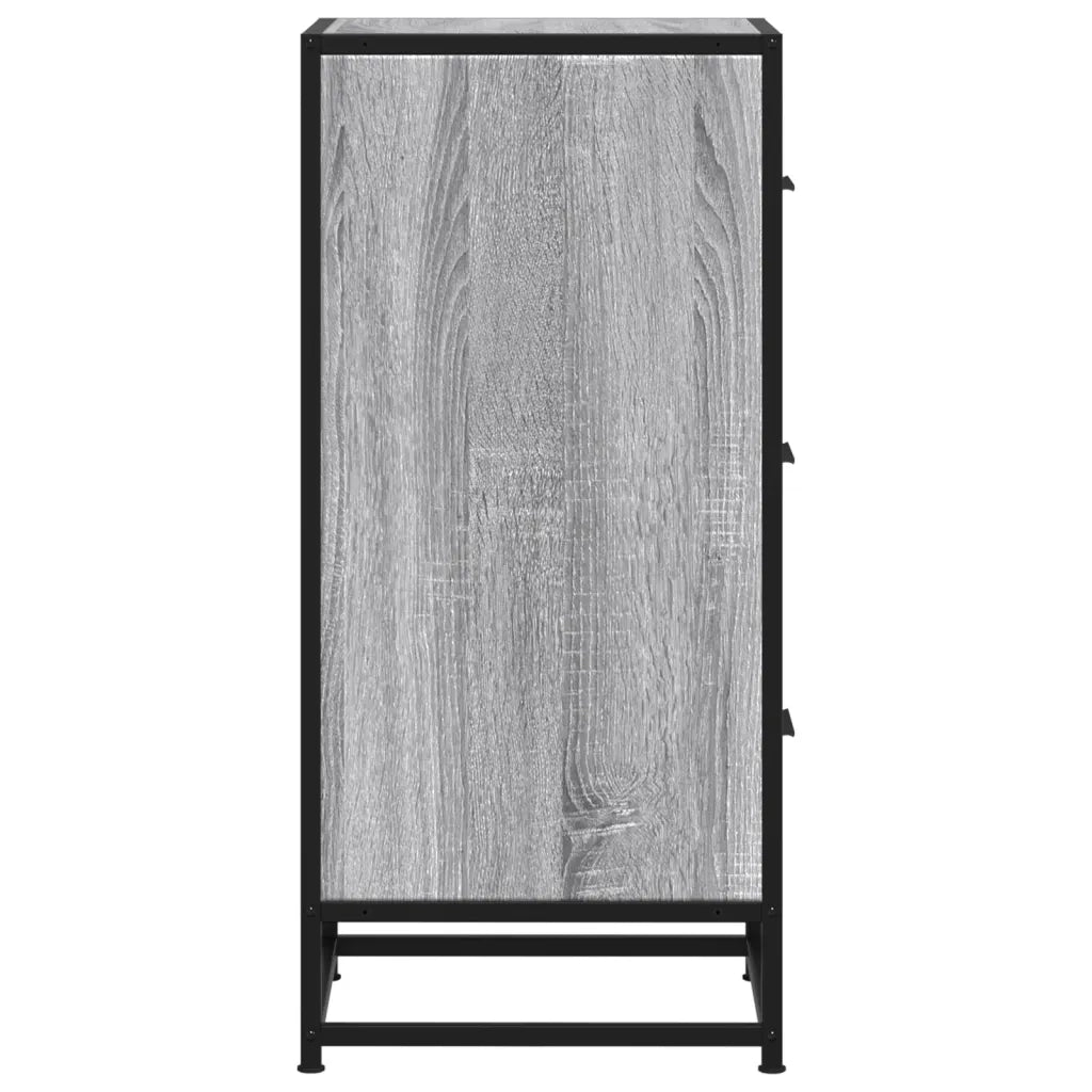 Credenza-Buffet-Armadio da cucina Grigio Sonoma 35,5x35x76 cm in Truciolato e Metallo 653636