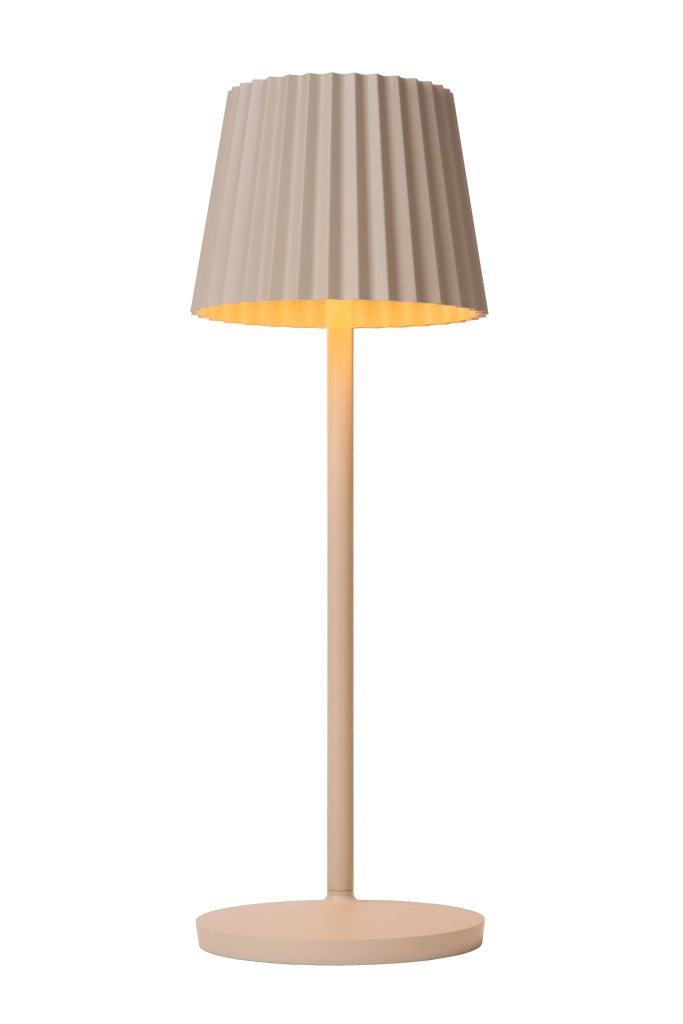 Lampada da tavolo outdoor ricaricabile LED 2W crema Lucide