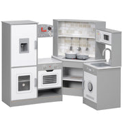 Casetta da Cucina Gioco Bambini con Accessori ¨C Zephmum ¨C Grigio