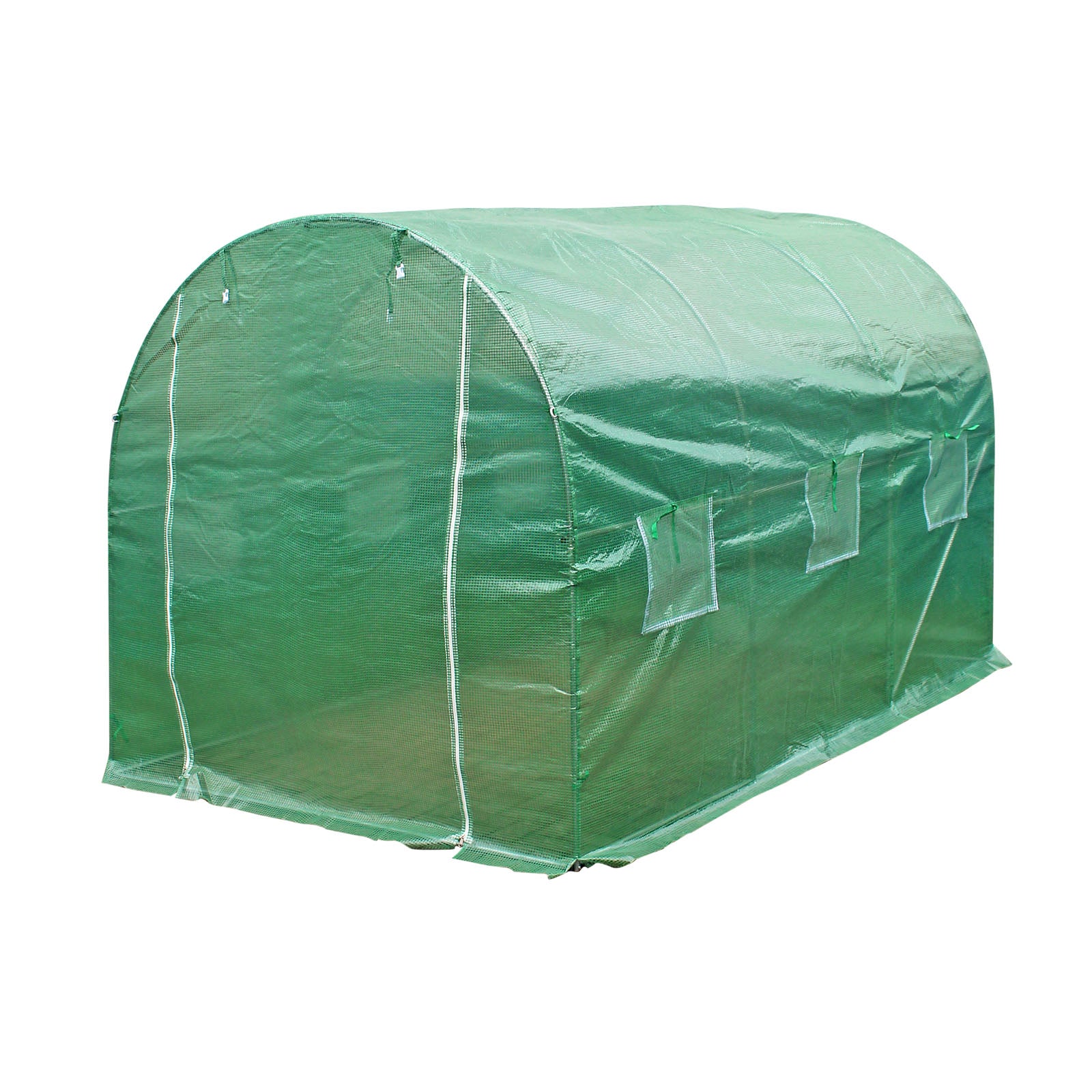 Serra tunnel piccola 300x200x200 cm, con telo in PE 120 g/m², cerniera e finestre, per coltivazione
