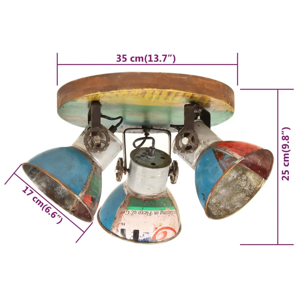 Lampada da Soffitto Industriale 25 W Multicolore 45x25 cm E27 344392