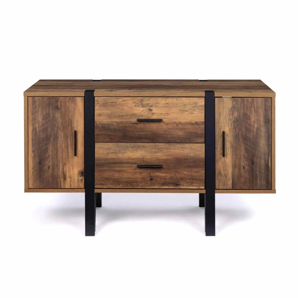 IDMarket - AUSTRIA Credenza bassa da 105 cm con gamba a perno in legno