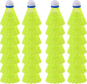 28 pezzi di palline da badminton in nylon giallo per allenamento e competizione - stabili e resistenti.