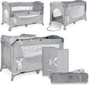 Letto per bambini con altezze regolabili e accessori - Grigio