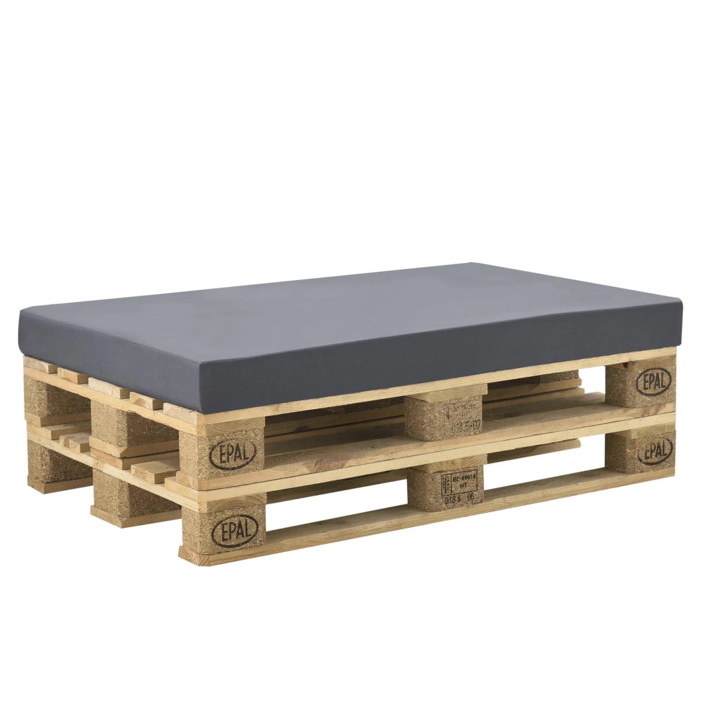 Cuscino per pallet con rivestimento in spugna 120 cm bianco/grigio scuro 03_0001541