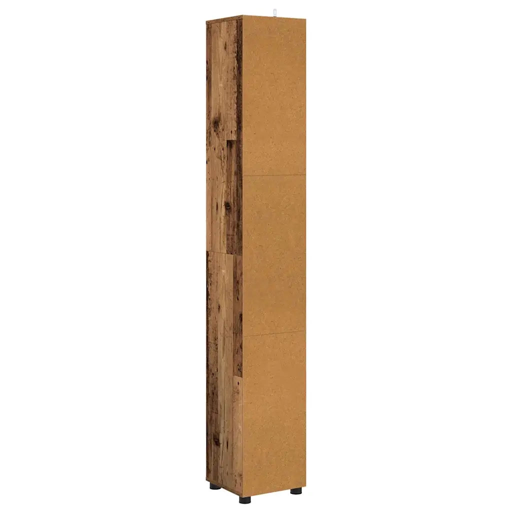 Mobile da Bagno con porta Legno vecchio 30,5 x 30 x 195 cm 888765