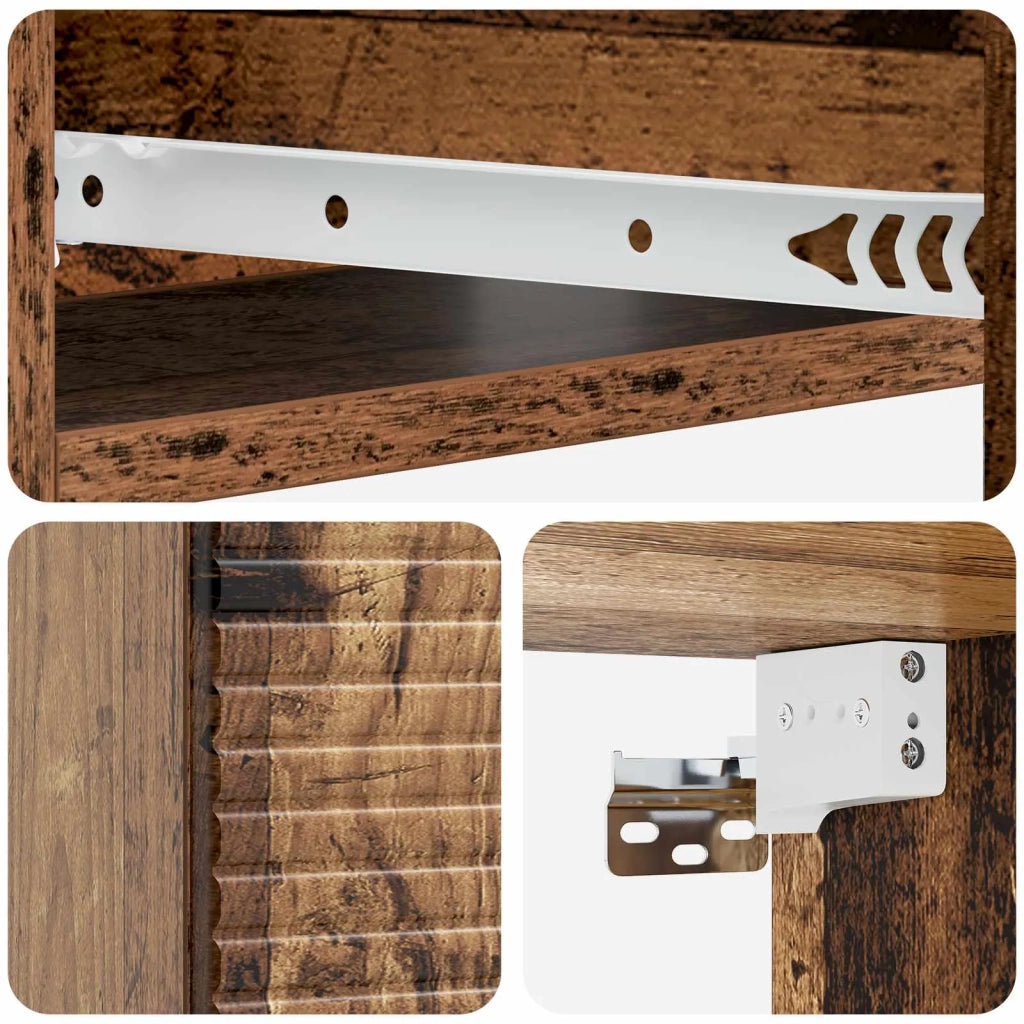 Tavolino da Parete Laterale Legno antico 59 x 34,5 x 17 cm 898663