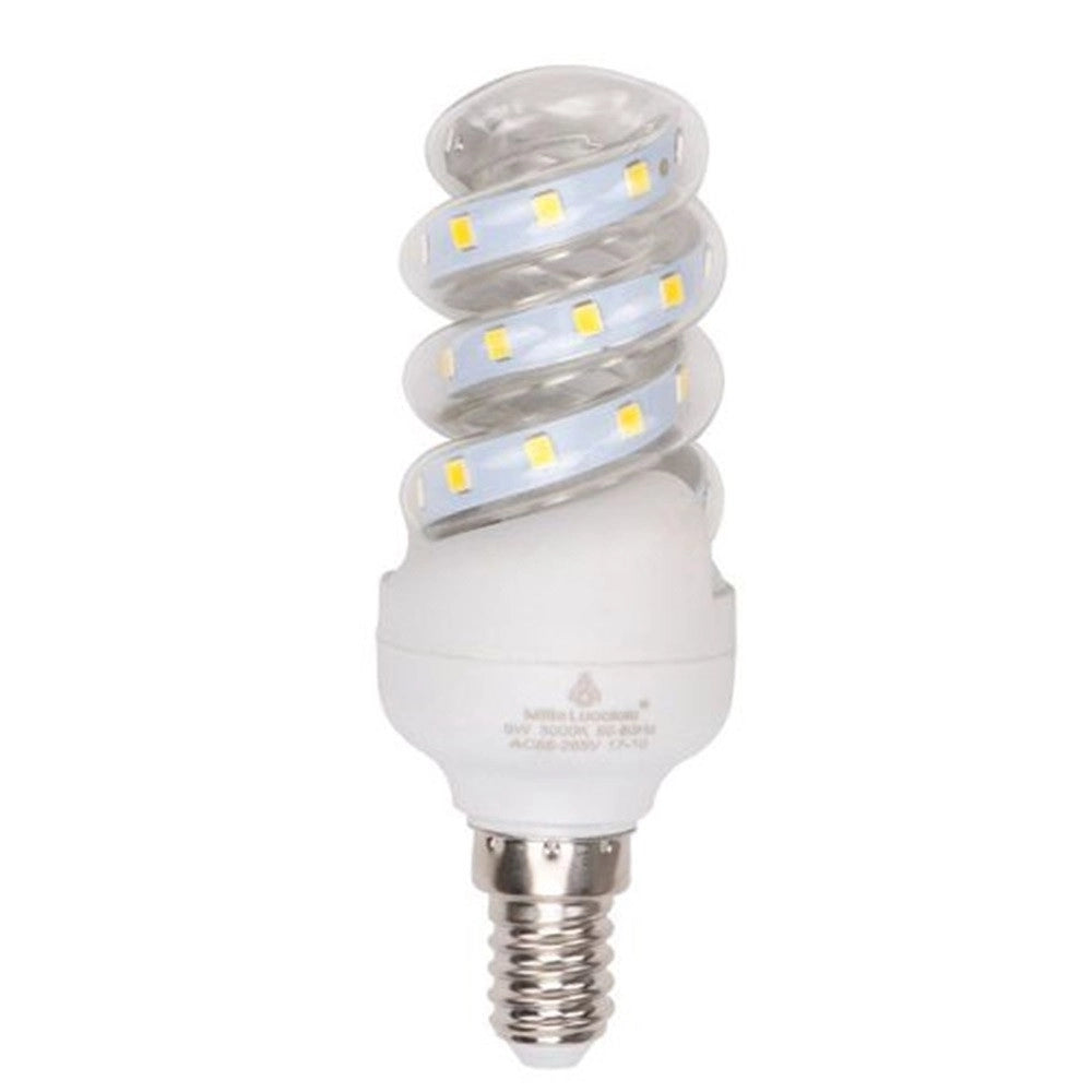 Trade Shop - Lampadina Led 5 W E14 475lm Spirale Luce Calda 3000k Naturale 4000k Fredda 6500k - -bianco Freddo      -