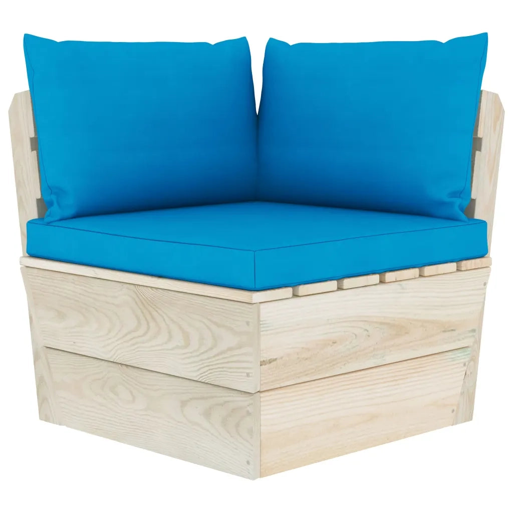Divano da Giardino a 2 Posti su Pallet con Cuscini Legno Abete 3063388