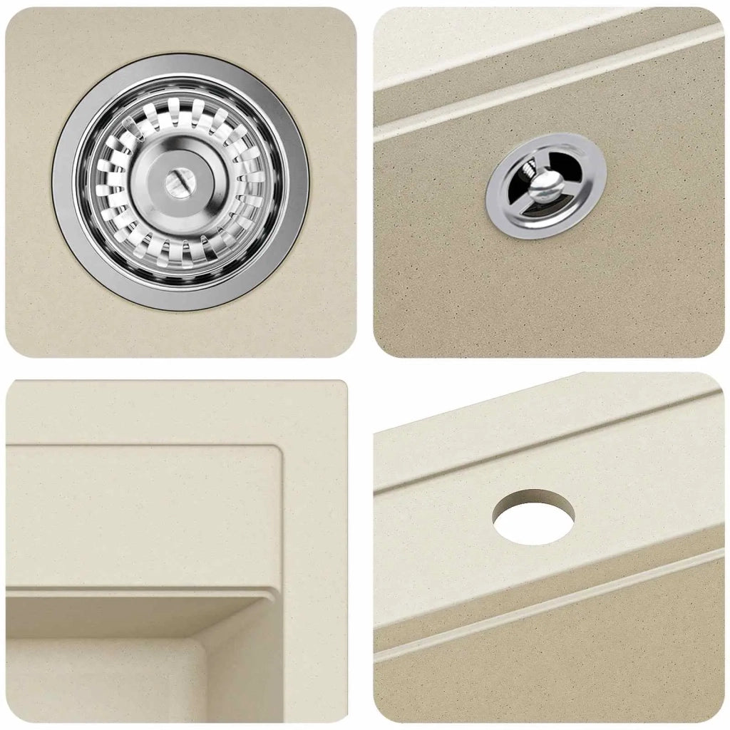Lavello Beige 470 x 440 mm Granito CFW9576837