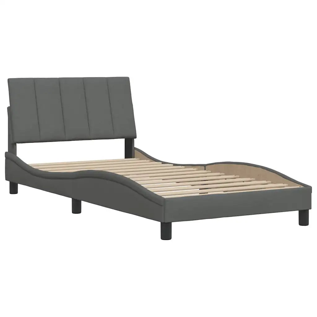 Giroletto senza Materasso Hanko Grigio Scuro 100x200 cm Tessuto 3310371