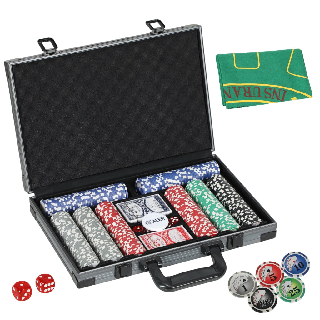 Set di Poker Completo 400 Gettoni ¨C Zephmum ¨C ABS, Carte, Dadi, Tapis, Tappetino