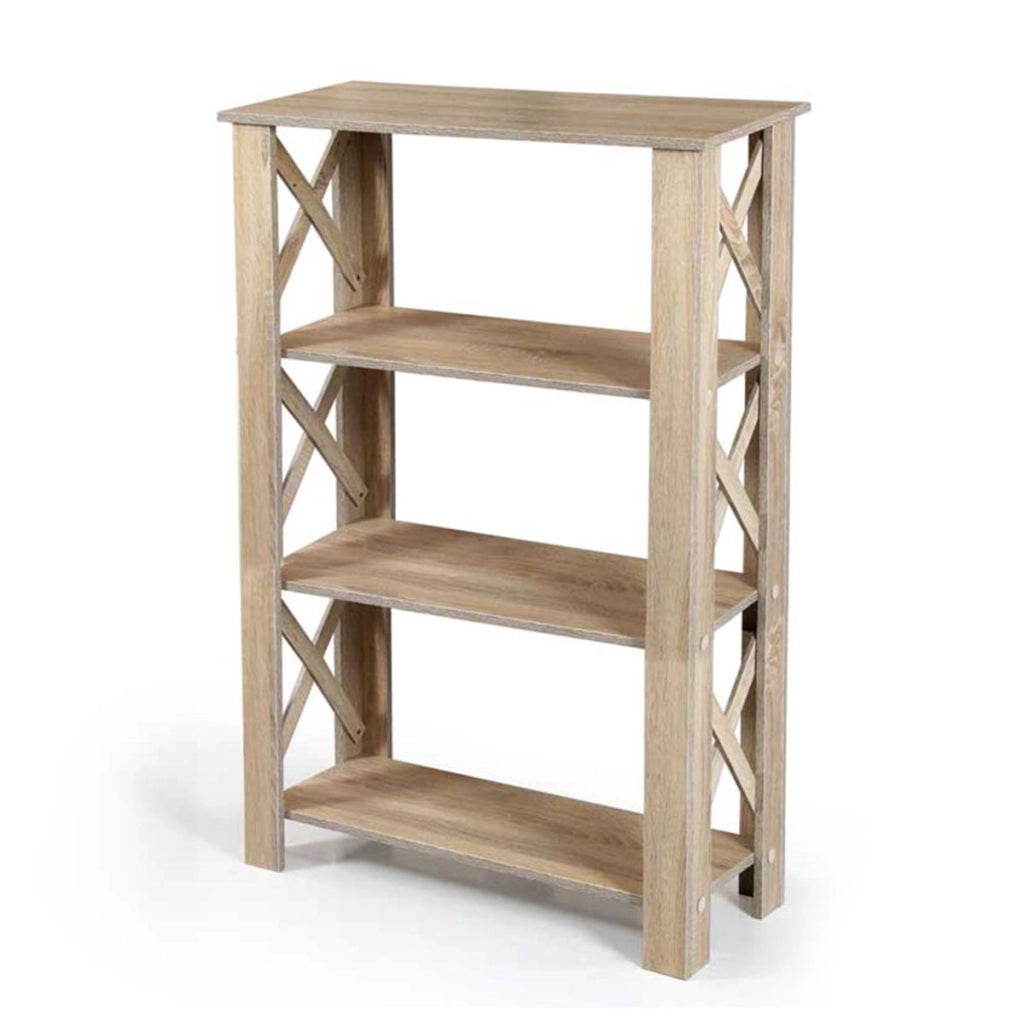 GAIA SCAFFALE IN LEGNO A 4 RIPIANI 60 X 30 X 100 CM COLORE ROVERE