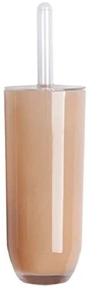 Garnitura per WC in Cristallo di Polistiroene, Ø10,5x34cm in Crema, Dimensioni 10,5 x 10,5 x 35 cm