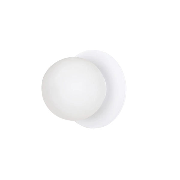 Applique Emibig Minerva bianca 1 luce E14 metallo/vetro