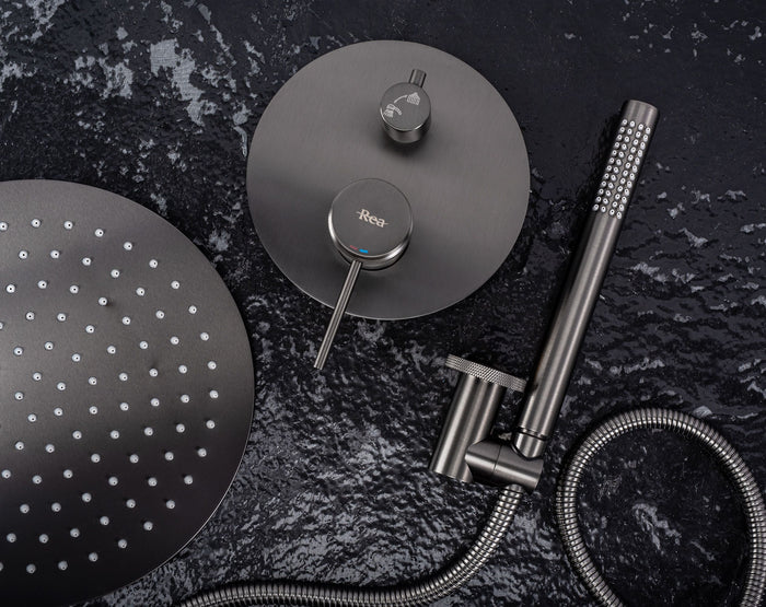 Set Doccia Da Incasso Rea Lungo Grip Gun Grey + Box