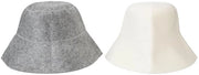 Set di due cappelli per sauna assorbenti all'acqua, stile unisex, colore bianco/grigio