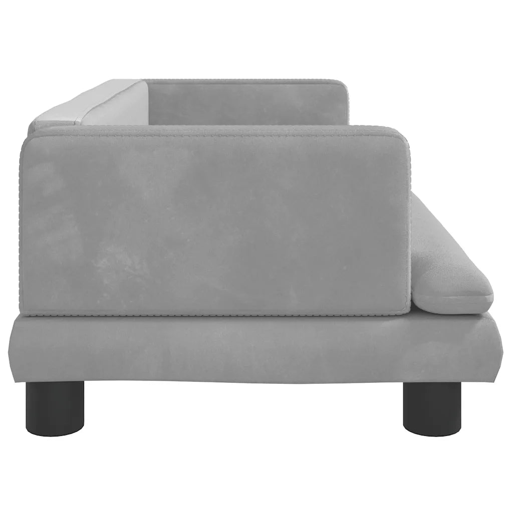 Lettino per Cani Grigio Chiaro 80x45x30 cm in Velluto 171895