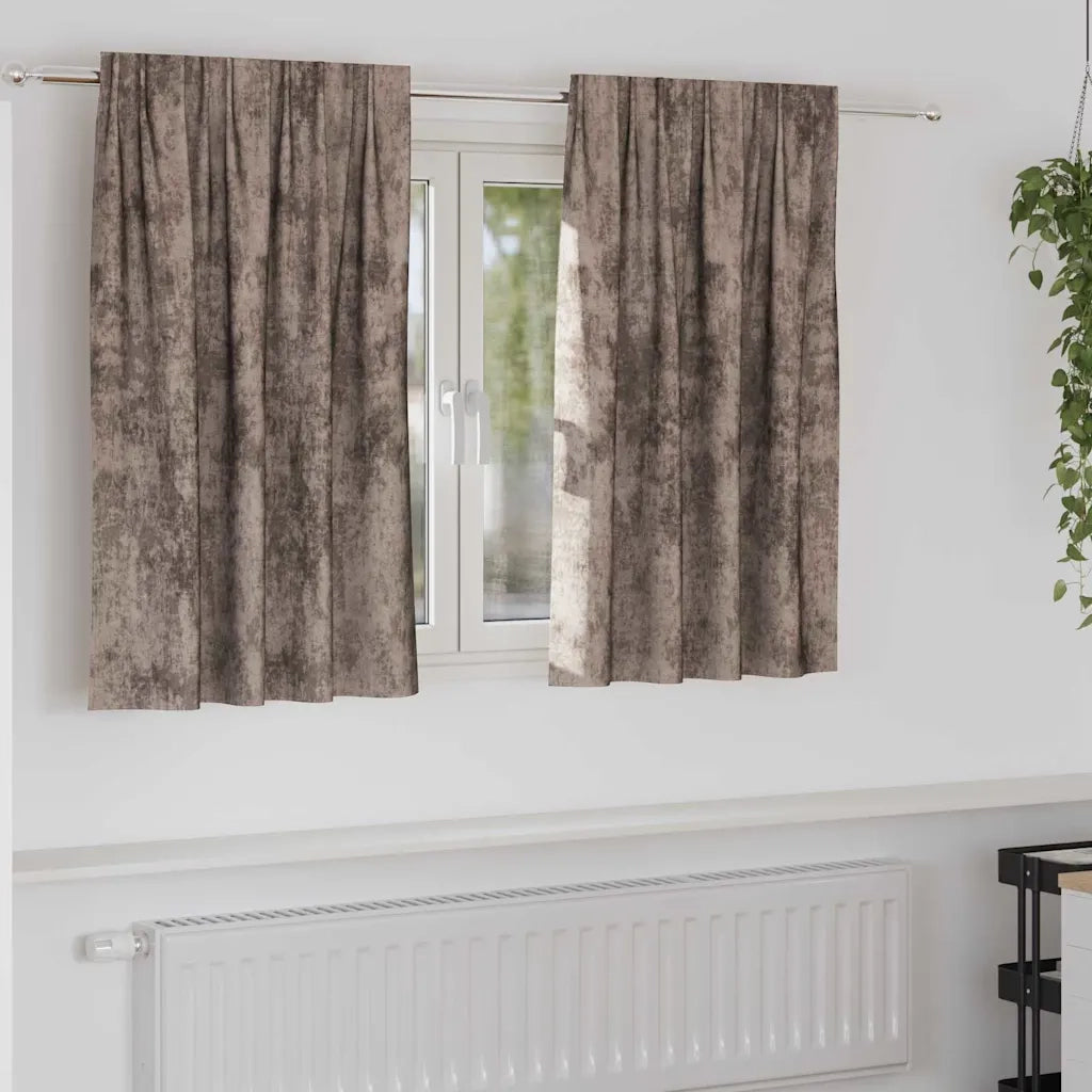 Tende in Velluto 2 pcs Cappuccino 140 x 140 cm Velluto 4107703