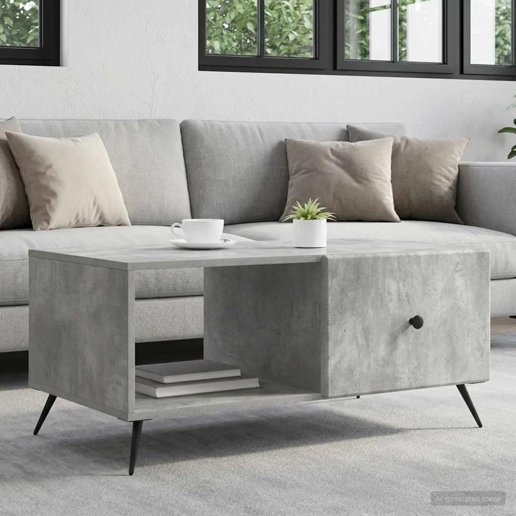 Tavolino da salotto Grigio Cemento 90 x 50 x 40 cm 895648