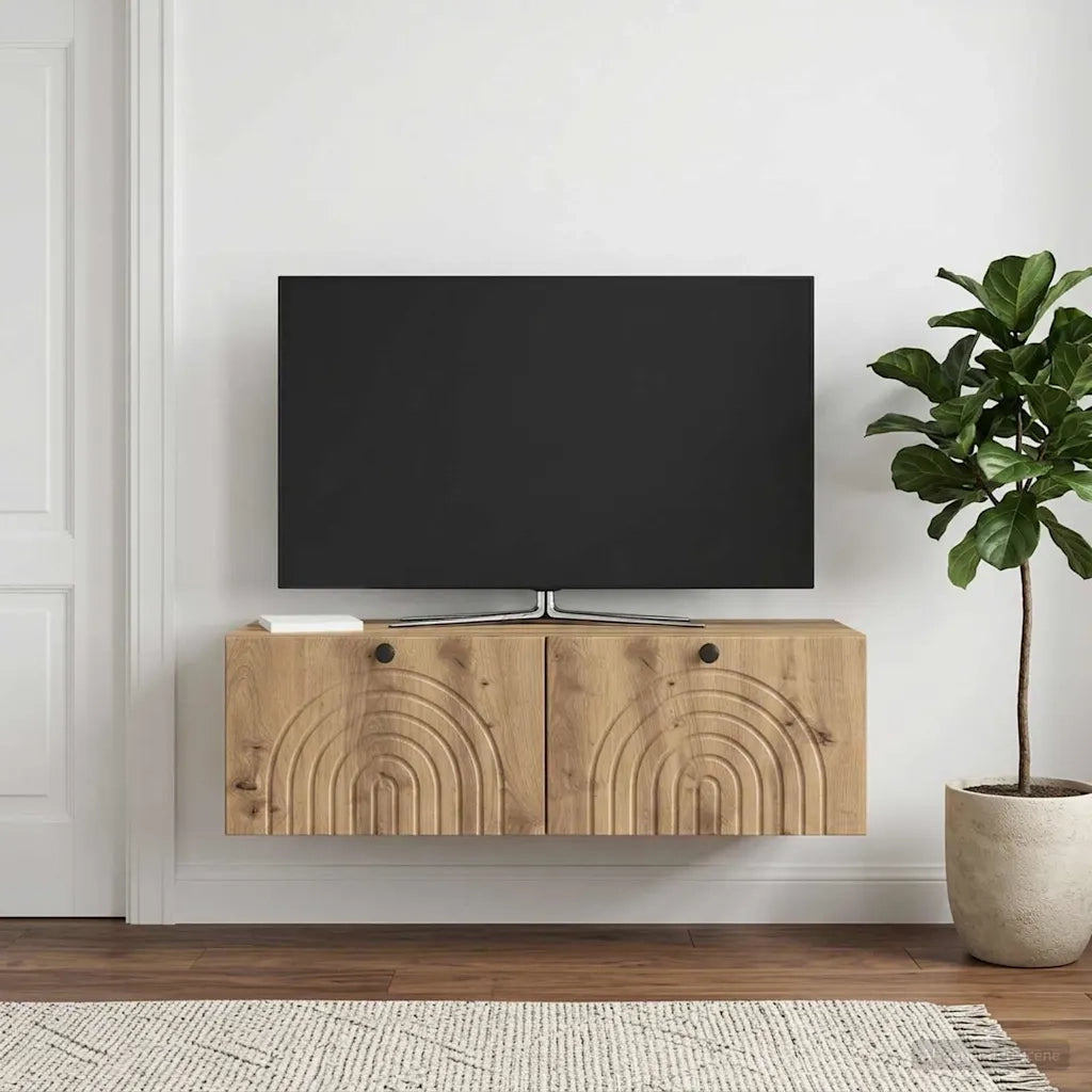 Mobile Porta TV da Muro Rovere Artigianale 99 x 41 x 30 cm 898194