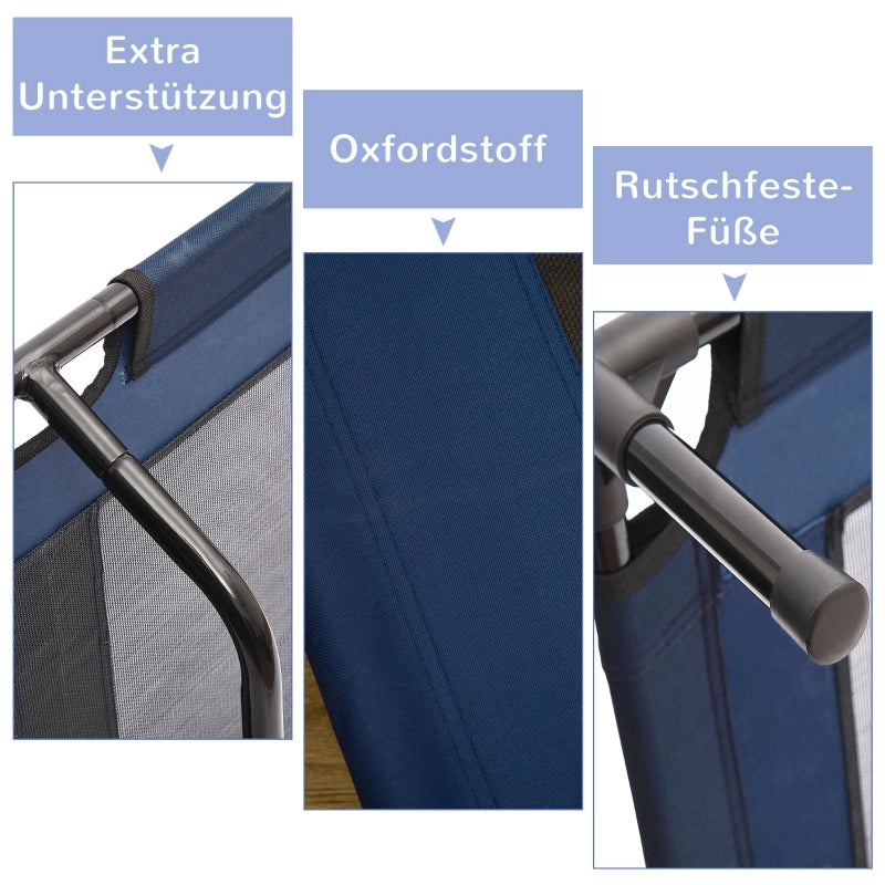 Scaffale letto rialzato per cani e gatti con rete traspirante in ferro blu per interno esterno 76 × 18,5 cm