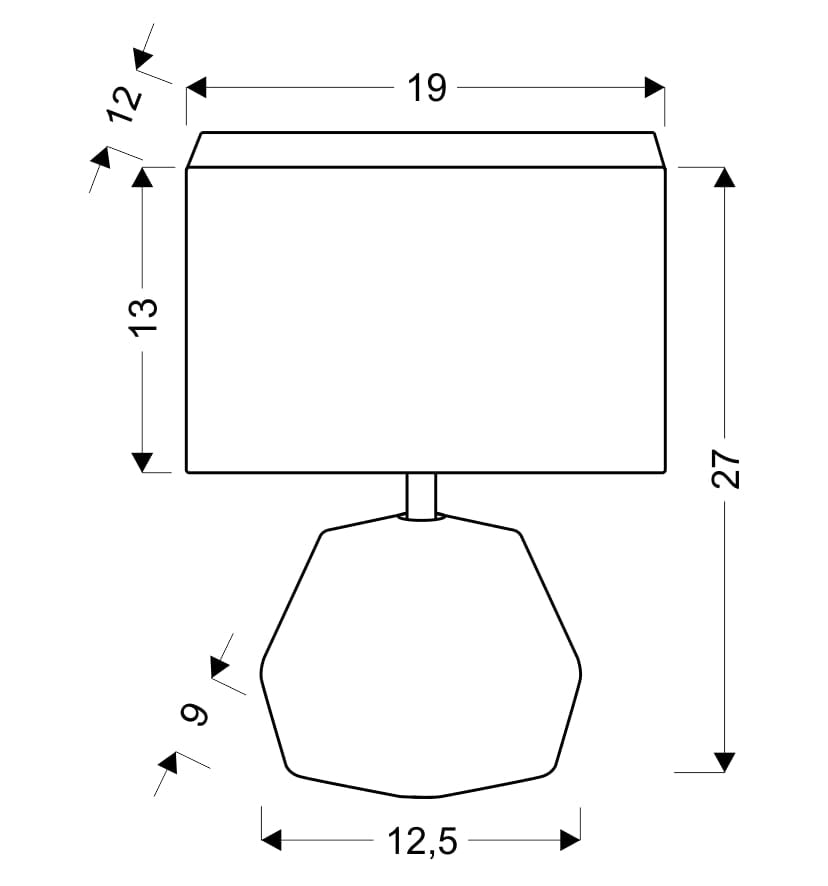 Lampada da tavolo Candellux ANIMI 41-79923 grigia E14