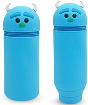 Etui in silicone morbido, 2-in-1 etui in silicone, etui cartoon, scatola per attrezzature scolastiche, etui, contenitore per matite, grande capacità per attrezzature ufficio