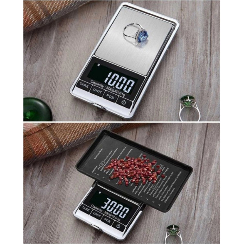 Trade Shop - Mini Bilancia Tascabile Digitale 0,01 G 500 G Display Lcd Retroilluminato Q-d101 -