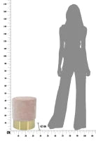 Puff Goldy Rosa Cm Ø 35X42