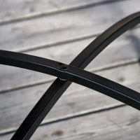 Set Tavolo e Sedie da Balcone 3 Pezzi, Set da Giardino Pieghevoli in Metallo con Maioliche Colorate, Multicolore