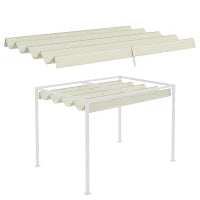 Telo Ricambio con Protezione Solare Anti-UV 30+ per Pergola da 3 x 2 m, Crema