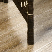 Paravento da 4 Pannelli 160 x 170 cm, Separatore di Ambienti con 2 Mensole, Pieghevole, in Legno, Marrone