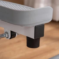 Stepper con Monitor LCD, Manubrio Regolabile ed Elastici, in Acciaio e ABS, Bianco e Grigio