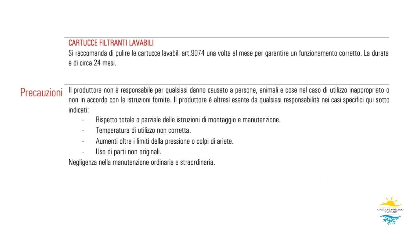 Cartuccia del Filtro Lavabile 50μ micron da 5 "