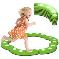 Percorso di Equilibrio per Bambini di +3 Anni con Punti Tattili per Interni ed Esterni, Verde