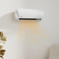 Termoventilatore da parete in ceramica 1000/2000 W, con termostato e timer, 50 x 19 x 14 cm, Bianco