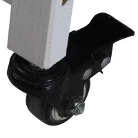 Recinto interno per conigli in legno con ruote 2 piani rampe, 147L x 45,5l x 88,5H cm, grigio e bianco