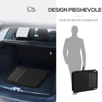 Lettino Prendisole Pieghevole con Cuscino, Poggiatesta e Tasca Laterale, 58x189x32.5 cm, Grigio Chiaro