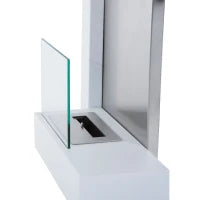 Caminetto a Bioetanolo Realizzato in Acciaio Inossidabile con 1 Serbatoio 0.9LT 75 x 22 x 63cm