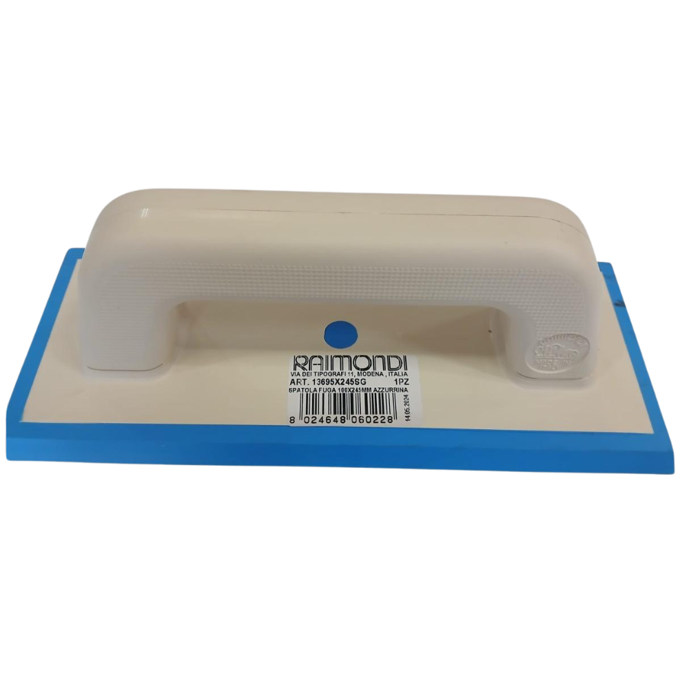 Spatola fuga doppio profilo gomma morbida azzurrina 100x245 mm raimondi