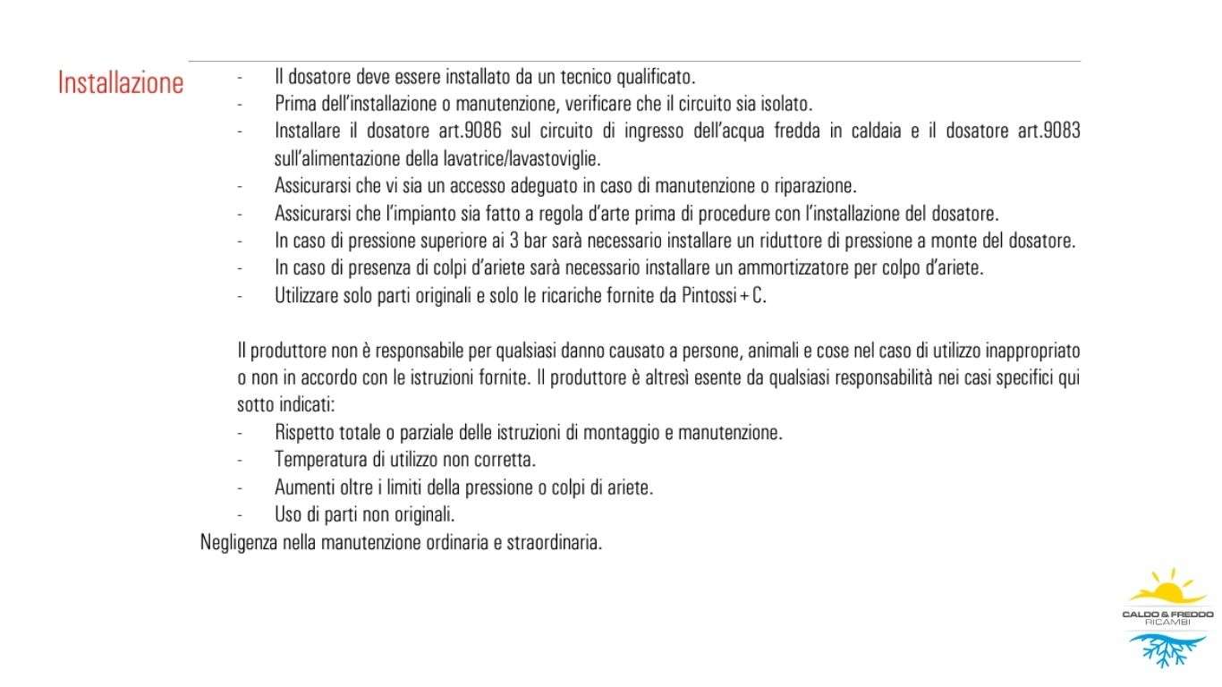 Dosatore Polifosfati anticalcare anticorrosivo da 1/2" con cristalli