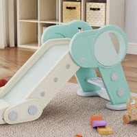 Scivolo per Bambini Pieghevole in Plastica Età 18 Mesi-3 Anni, 102x53x53cm, Verde